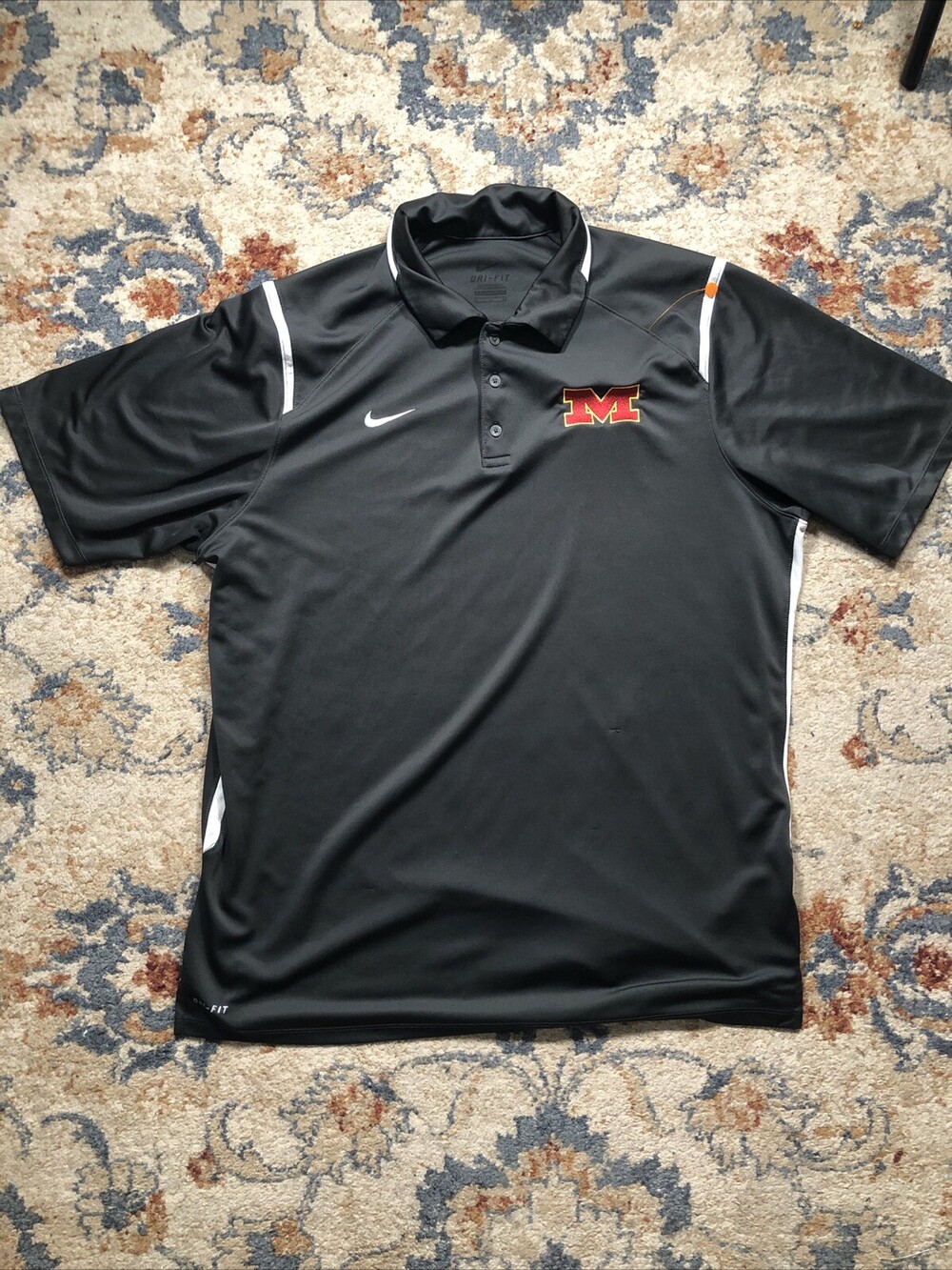 Minnesota Gophers Nike Dri Fit Polo Shirt Mens XL Black